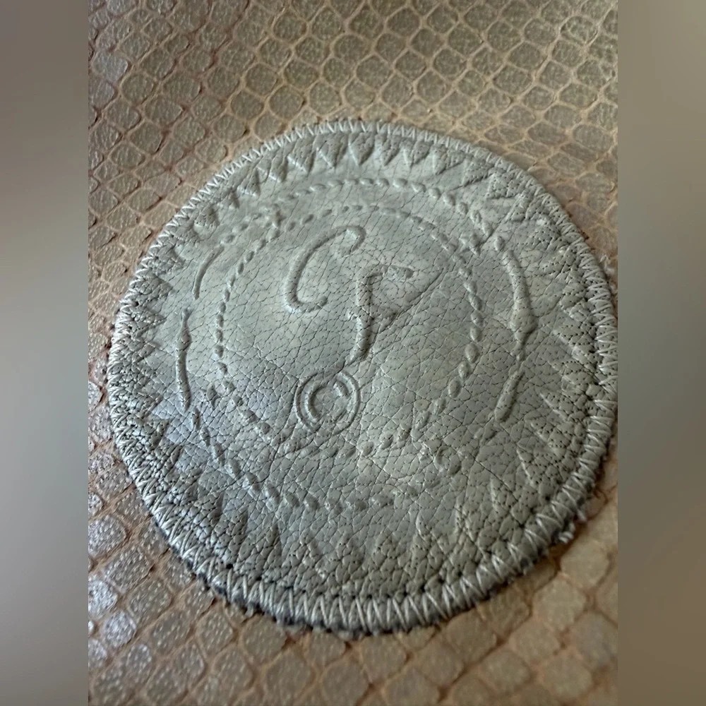 Carlos Falchi Gold‎ Textured Toiletry Bag